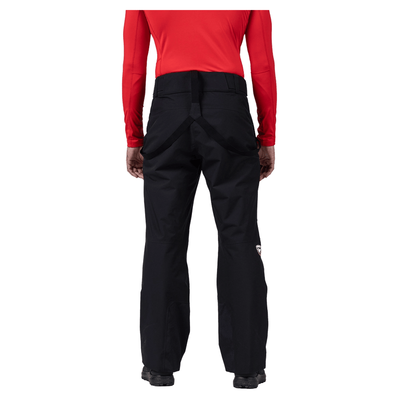 Back view of the Rossignol Insulated Ski Pants in BLACK colourway, men model
