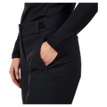 Detail view of the Rossignol Insulated Ski Pants in Black colourway, women model