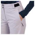 Detail view of the Rossignol Insulated Ski Pants in GALACTIC LILAC colourway, women model