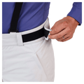Waist bands view of the Rossignol Insulated Ski Pants in SOFT GREY colourway, men model