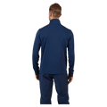 Back view of the Rossignol MID LAYER STRETCH HZ Fleece Top in Dark Navy colourway, men model