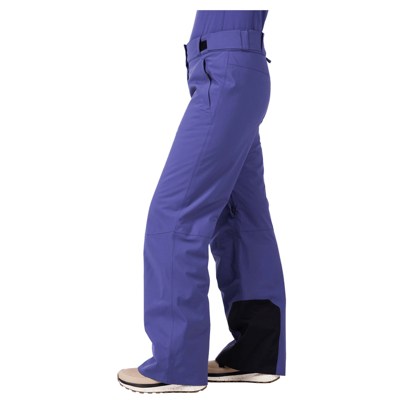 Side view of the Rossignol Outerlimits Insulated Ski Pants in FUTURE BLUE colourway, women model