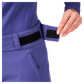 Waist view of the Rossignol Outerlimits Insulated Ski Pants in FUTURE BLUE colourway, women model