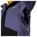 Vents view of the Rossignol Rochrun Insulated Jacket in TRUE NIGHT BLUE colourway, men model
