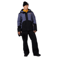 Full-body view of the Rossignol Rochrun Insulated Jacket in TRUE NIGHT BLUE colourway, men model