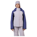 Front view of the Rossignol VELIKA INSULATED Jacket in GALACTIC LILAC colourway, women model