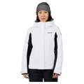 Front view of the Rossignol VELIKA INSULATED Jacket in WHITE colourway, women model