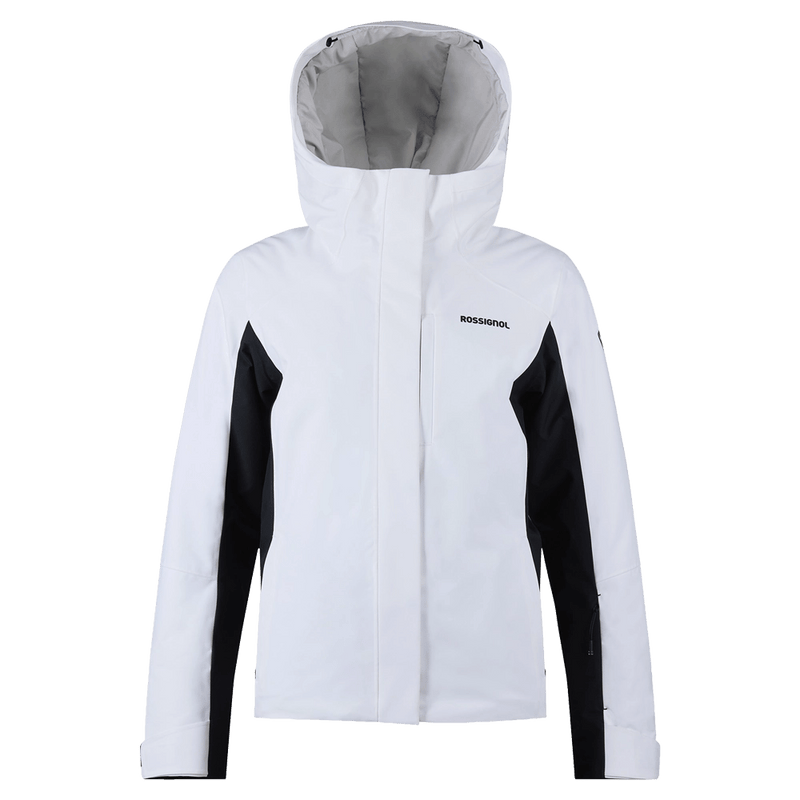 Main view of the Rossignol VELIKA INSULATED Jacket in WHITE colourway, women model
