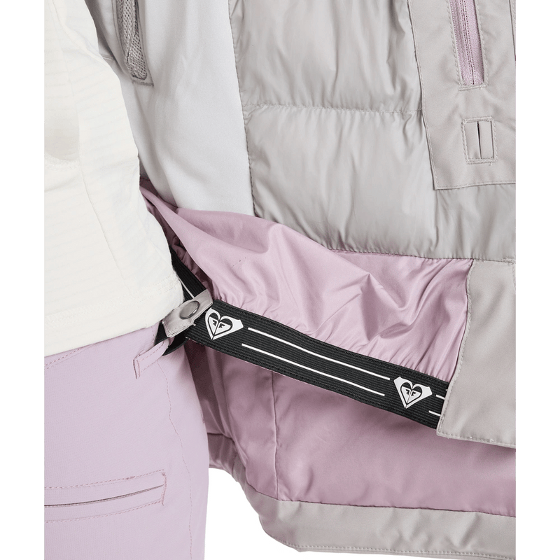 View of women in Roxy Wild Twist Snowboard Jacket - Womens in colour Nirvana.
