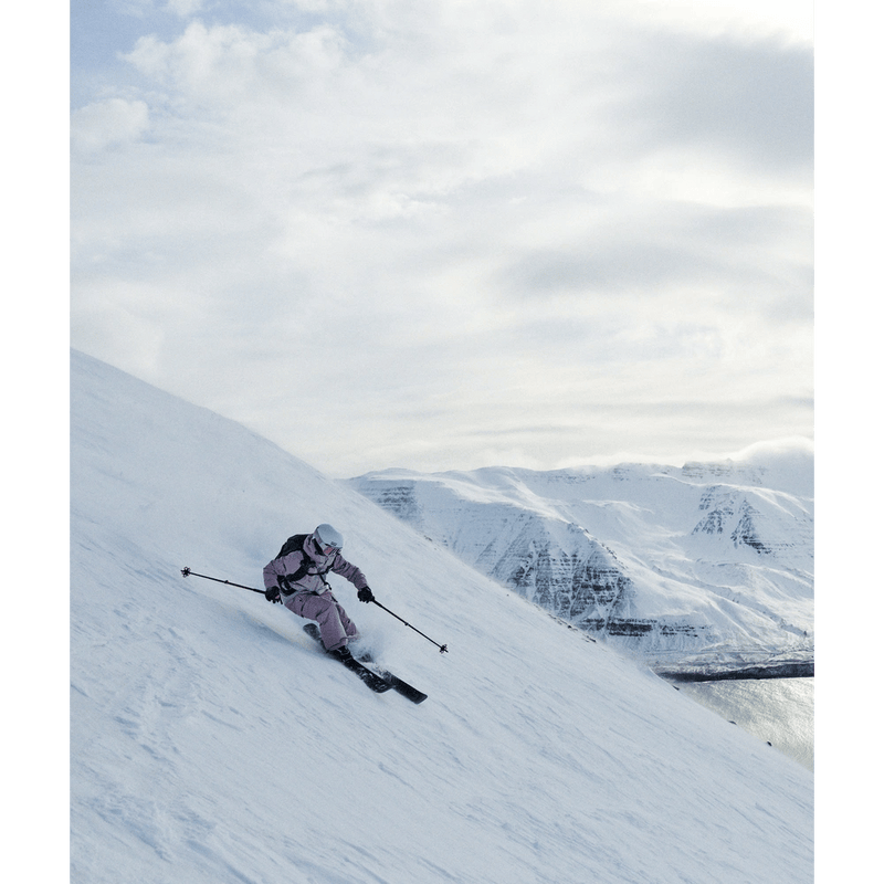 View of women in Roxy Wild Twist Snowboard Jacket - Womens in colour Nirvana.