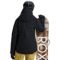 View of women in Roxy Wild Twist Snowboard Jacket - Womens in colour True Black.