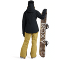 View of women in Roxy Wild Twist Snowboard Jacket - Womens in colour True Black.