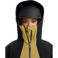 View of women in Roxy Wild Twist Snowboard Jacket - Womens in colour True Black.
