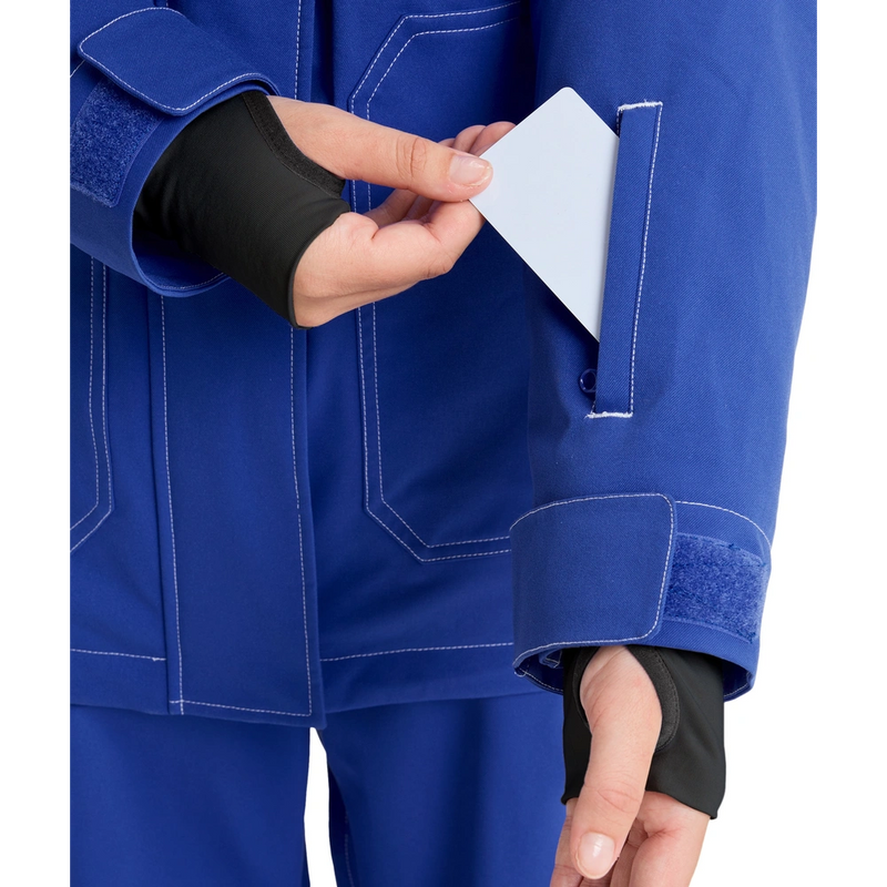 Detail image of the Chloe Kim Snowboard Jacket - Womens in Dazzling Blue