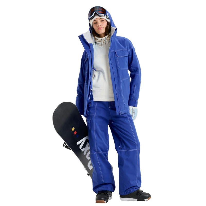 Front image of the Chloe Kim Snowboard Jacket - Womens in Dazzling Blue