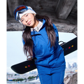 Lifestyle image of the Chloe Kim Snowboard Jacket - Womens in Dazzling Blue
