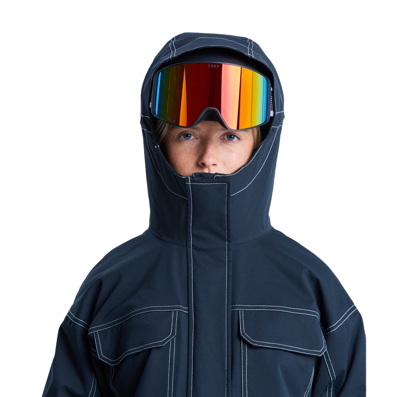 Front image of the Chloe Kim Snowboard Jacket - Womens in True Black