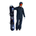 Front image of the Chloe Kim Snowboard Jacket - Womens in True Black