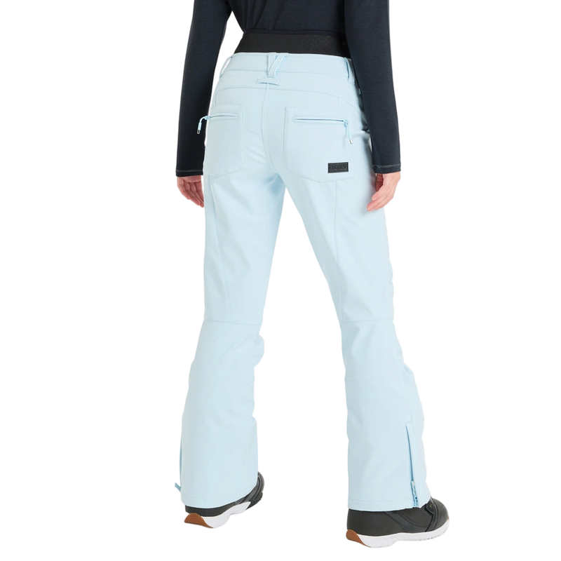Back image of the Rising High Snowboard Pants - Womens in Ice Blue