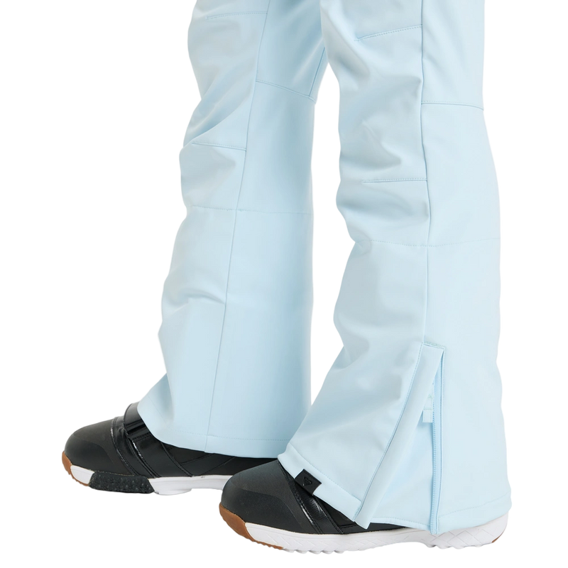 Detail image of the Rising High Snowboard Pants - Womens in Ice Blue