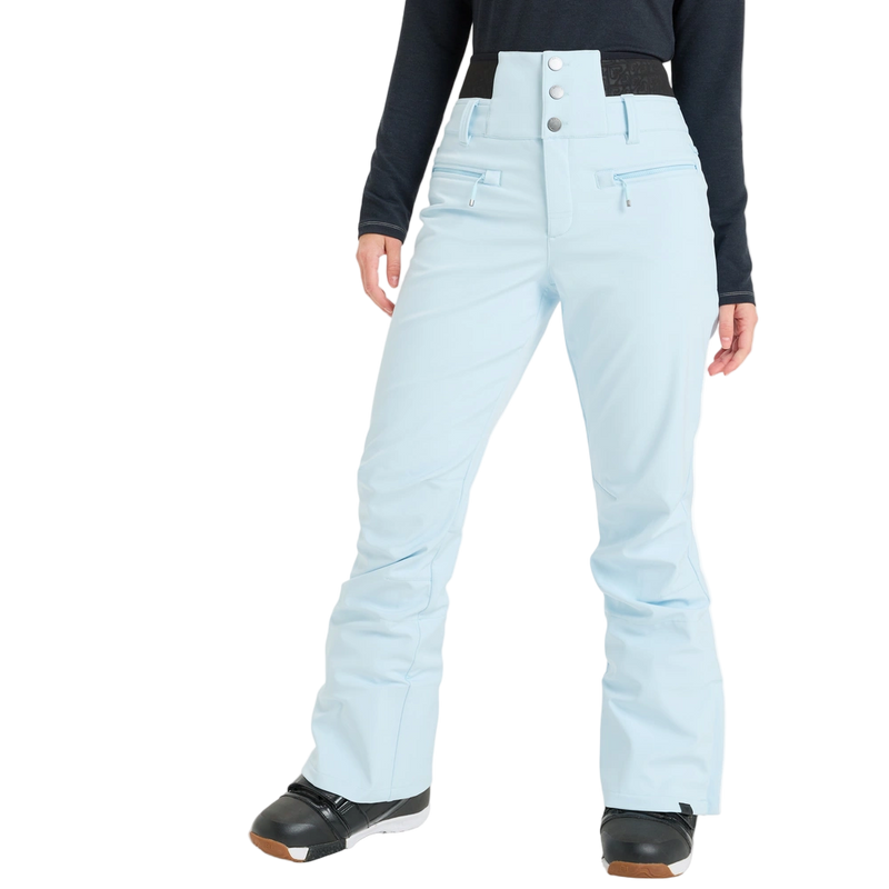 Detail image of the Rising High Snowboard Pants - Womens in Ice Blue