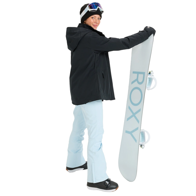 Back image of the Rising High Snowboard Pants - Womens in Ice Blue