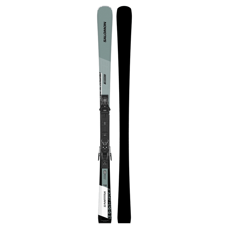 Main view of the SALOMON S/MAX 8 Wrought iron_Black_White Skis,  26/27 Unisex's model