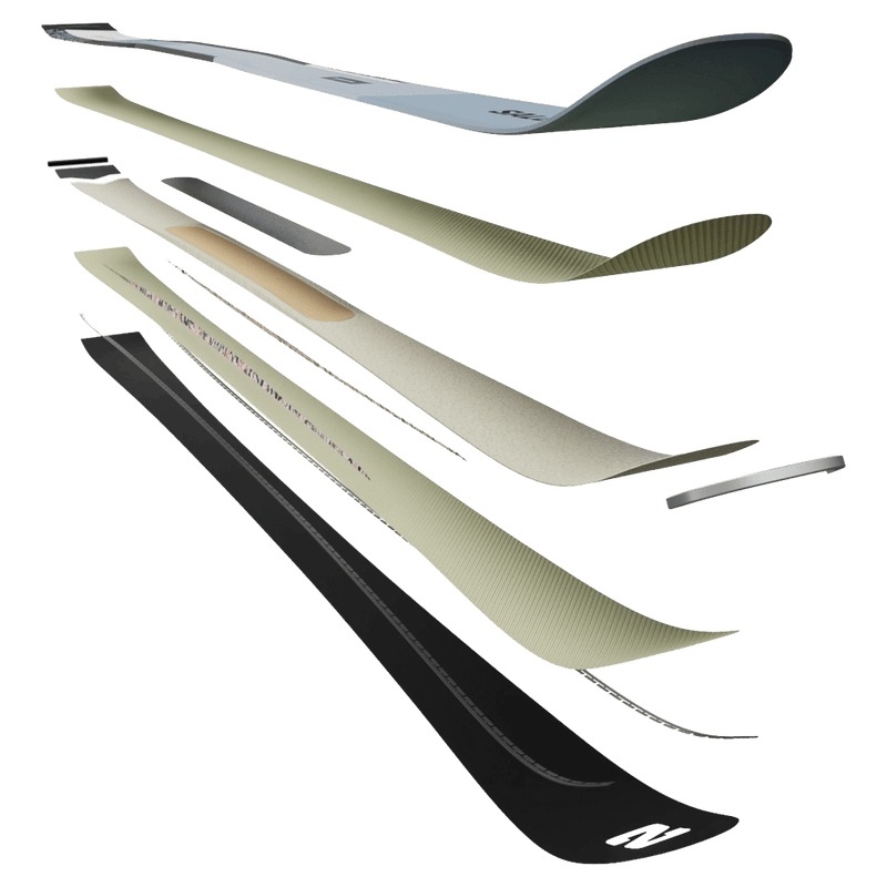 Construction view of the SALOMON S/MAX Black_DustyBlue Skis,  26/27 Unisex's model