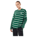Front view of P.E Nation Spark LS Tee - Womens in colour Amazon Stripe.