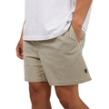 Detail image of the Stripe Linen Shorts Mens in Tan