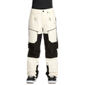 Front image of the The Volcom Stone Mica 20K Snowboard Pants – Womens in Bone colourway. Features contrast black knee, inner cuff and upper backside patches; zip and button fastening, belt loops and hip and thigh zip pockets