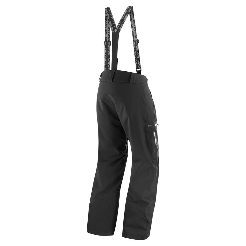 Back view of the Salomon 2026 Brilliant Pant in Deep Black colourway, men's model.