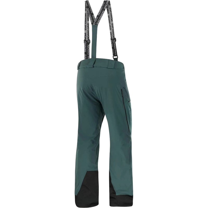 Back view of the Salomon 2026 Brilliant Pant in Green Gables colourway, men's model.