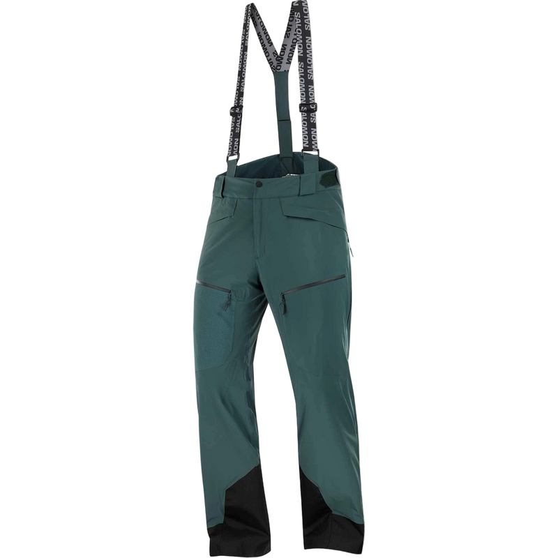 Main view of the Salomon 2026 Brilliant Pant in Green Gables colourway, men's model.