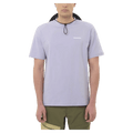 Main view of the Salomon Chest Logo Tee in Cosmic Sky colourway, unisex model