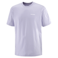 Main view of the Salomon Chest Logo Tee in Cosmic Sky colourway, unisex model