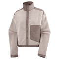 Main view of the Salomon Chroma  Fleece Cardigan in Etherea colourway, women model