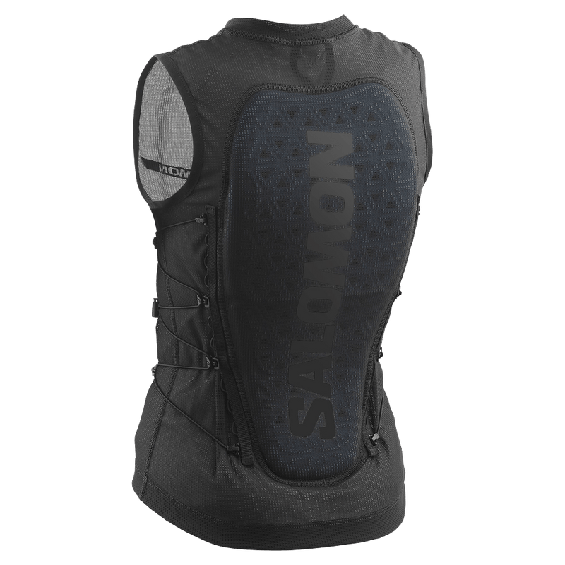 Main view of the Salomon Flexcell Pro Back Protection in Black colourway, kids model