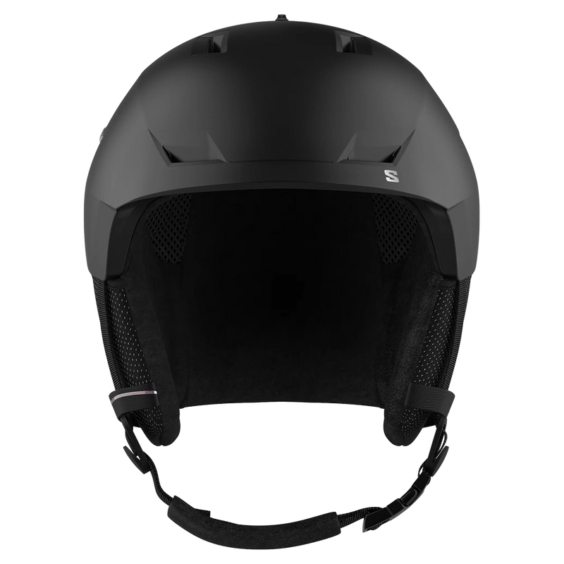 Front view of the Salomon Icon LT Helmet in Black colourway, unisex's model