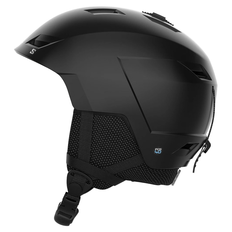 Side view of the Salomon Icon LT Helmet in Black colourway, unisex's model