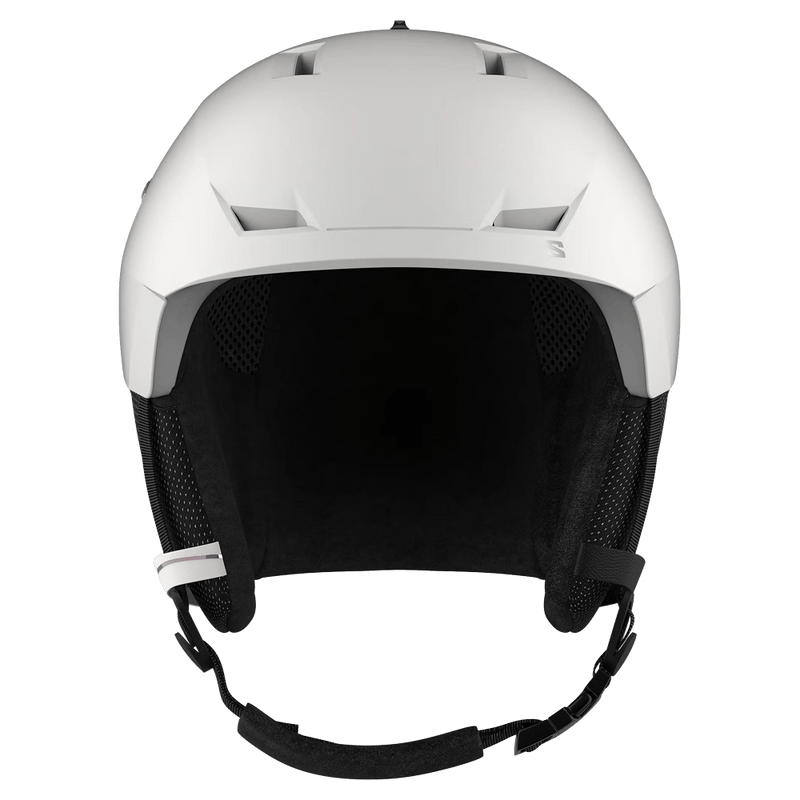 Front view of the Salomon Icon LT Helmet in White colourway, unisex's model