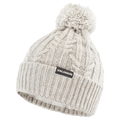 Main view of the Salomon Ivy Beanie in Whisper White colourway, women model