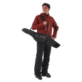 Carried view of the Salomon Original 1 Pair Ski Bag in Black colourway, unisex model