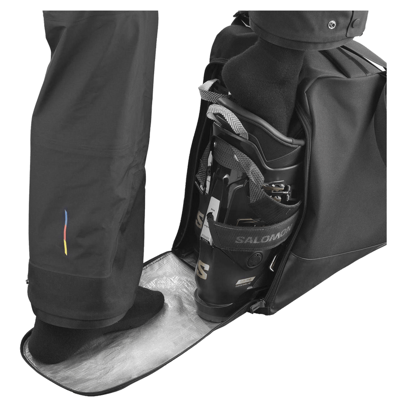 Feature view of the Salomon Original Gearbag Boot Bag in Black colourway, unisex model