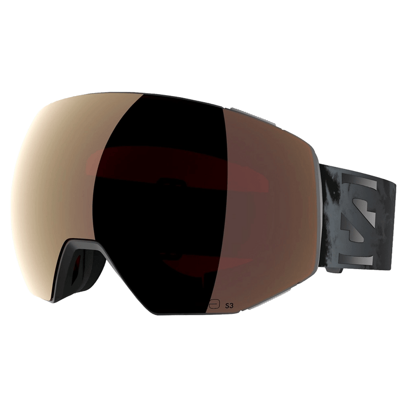 Main view of the Salomon Radium Prime Goggles in Black Tie Dye, Sigma Gun Metal lens, unisex model