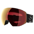 Main view of the Salomon Radium Prime Goggles in Black, Sigma Photo Poppy Red lens, unisex model