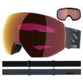 Alternative view of the Salomon Radium Prime Goggles in Ebony, Sigma Photo Poppy Red lens, unisex model