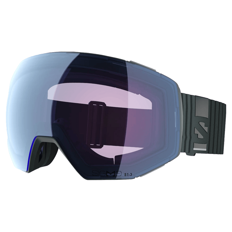 Main view of the Salomon Radium Prime Goggles in Green Gables, Sigma Photo Sky Blue lens, unisex model