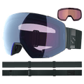 Alternative view of the Salomon Radium Prime Goggles in Green Gables, Sigma Photo Sky Blue lens, unisex model