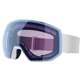 Main view of the Salomon Radium Pro Photo Goggles in White, Sigma Photo Sky Blue lens, unisex model